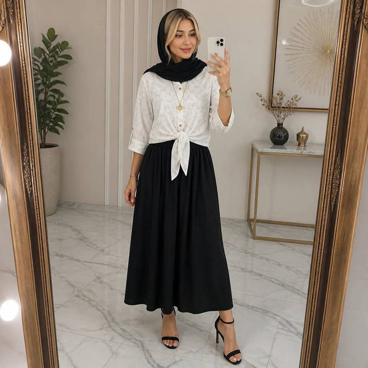 ست شومیز دامن گره ای