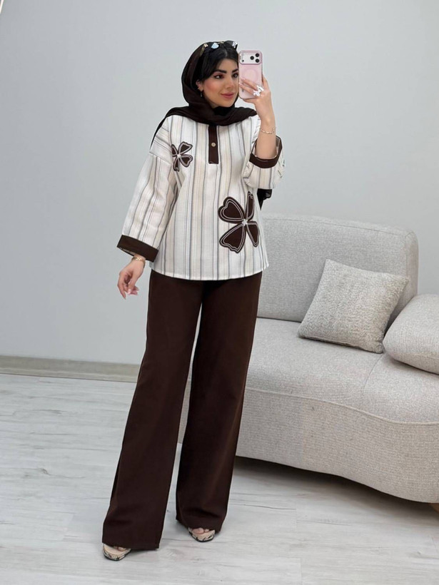 شومیز شلوار گرح گل