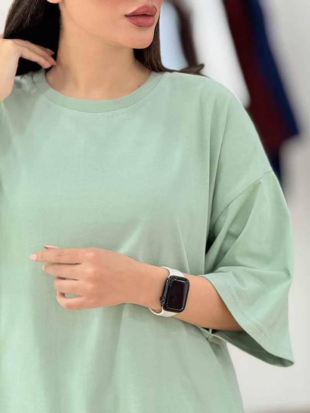 تیشرت ساده باکسی نخی خنک