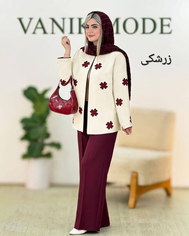 ست کت شلوار گل دار لیزری