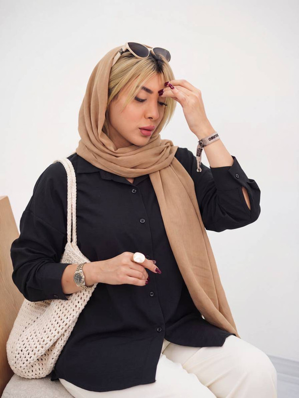 شومیز مانتویی پشت نگین